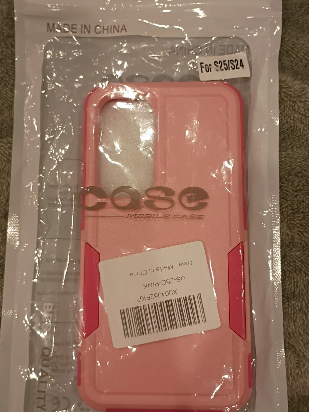 Pink Protective Phone Case for S25/S24